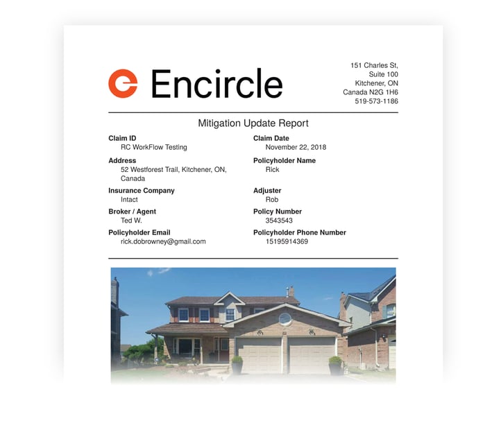 Restoration preliminary report in insurance claims