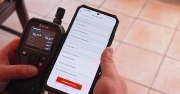 cell phone and drying meter