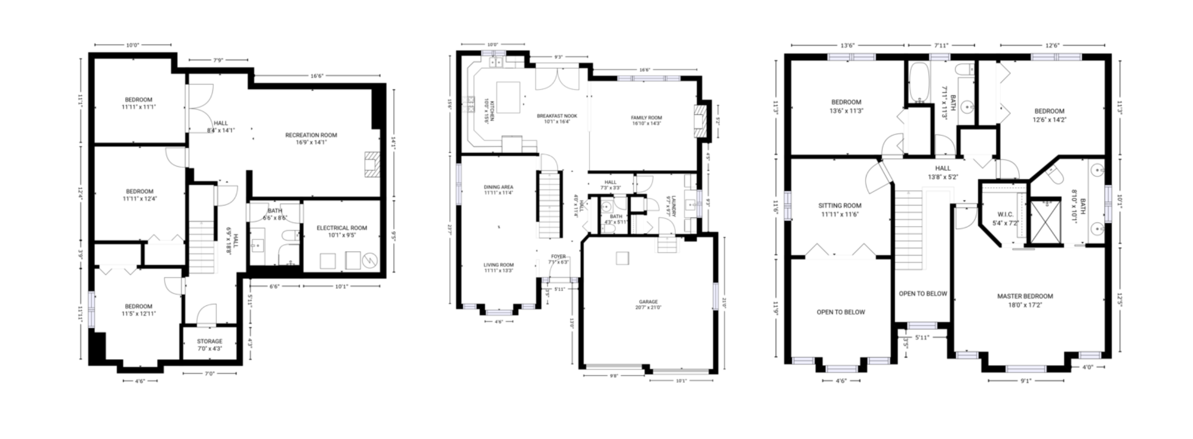 Home with all 3 floors