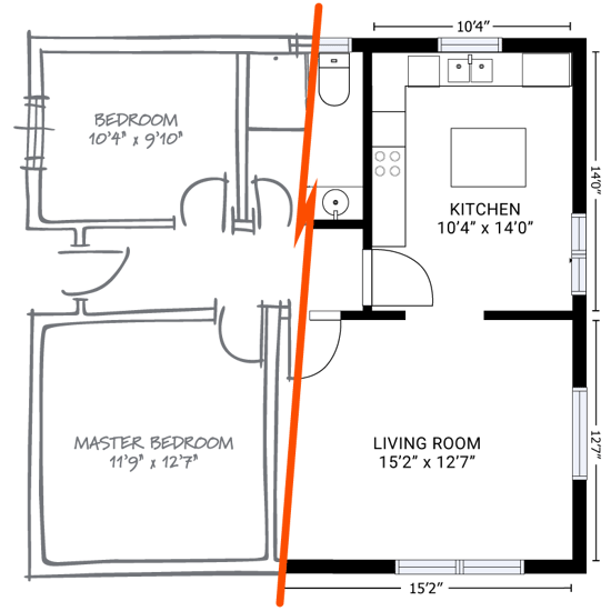 manual-sketch-vs-encircle-floor-plan
