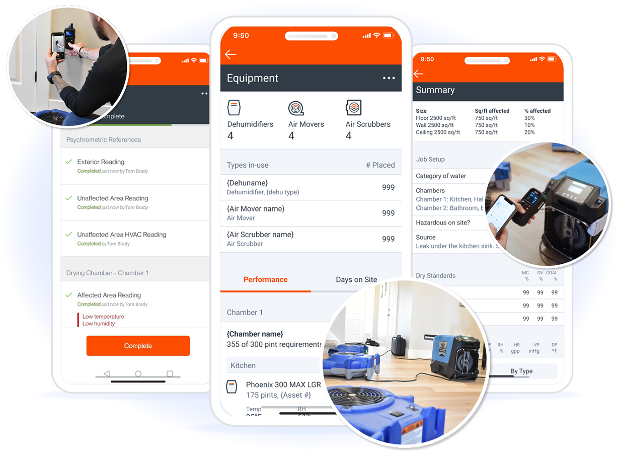 Encircle Water damage restoration software to document water jobs.