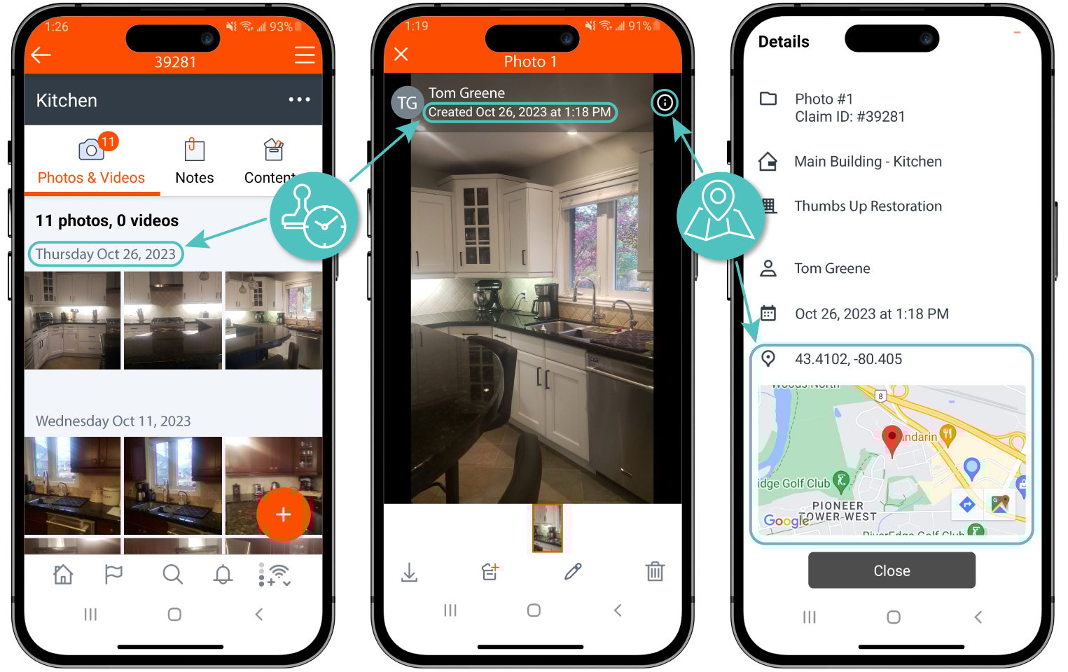 encircle-mobile-app-screens-photos-videos-date-time-stamped-gps-metadata