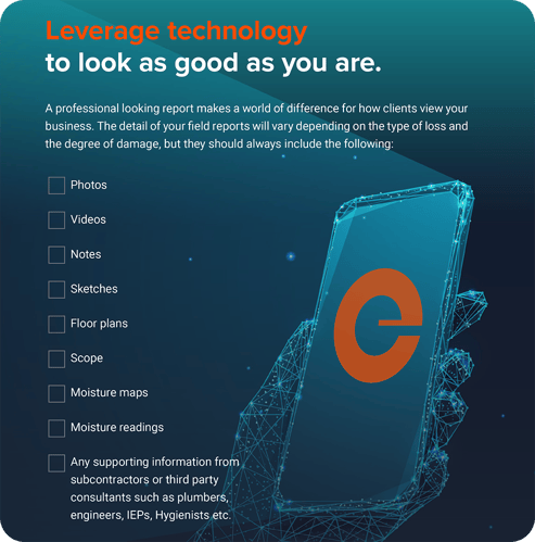 Encircle Restorers Playbook - tech checklist.