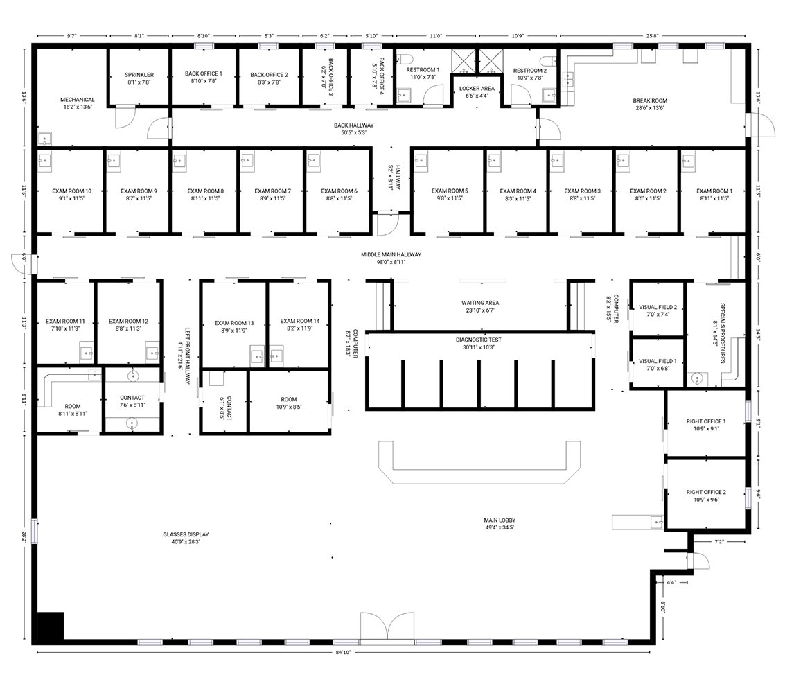 medical building floor plan preview