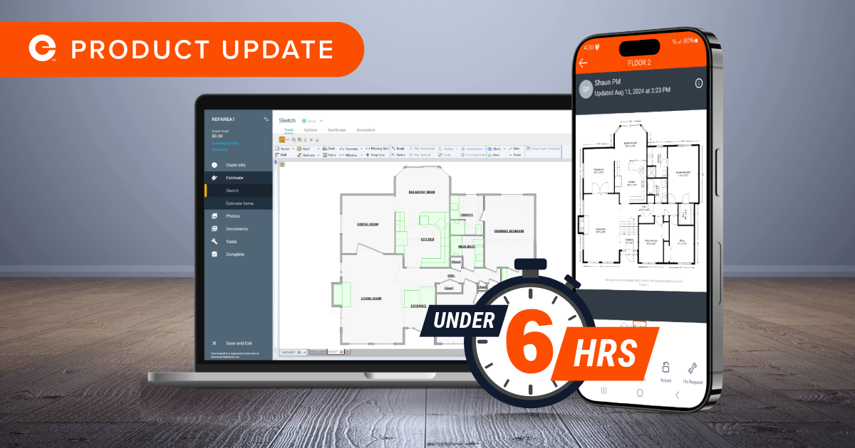 Floor Plan + Xactimate changes the sketching game