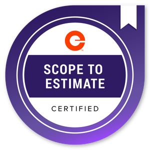 Scope to Estimate certification badge